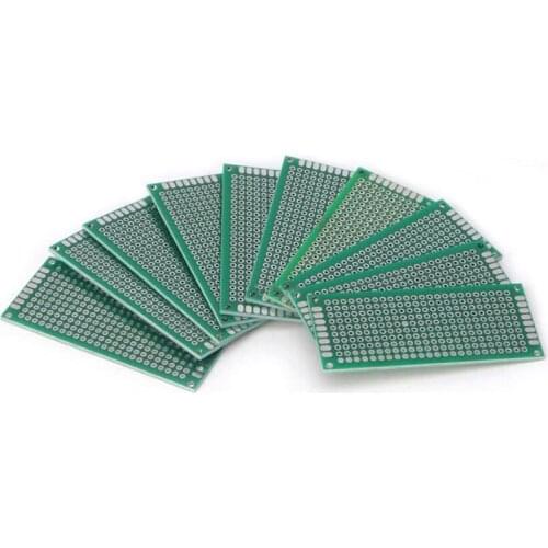 10pcs Electronic PCB Board 3x7cm Diy Universal Printed Circuit Board 3*7cm Double Side Prototyping PCB For Arduino Copper Plate