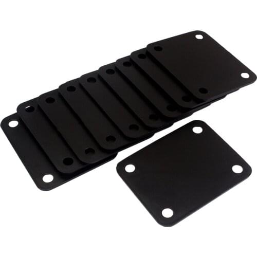 10 Pieces Neck Plate Gaskets Protector For Guitar/Bass Replacement Parts Black