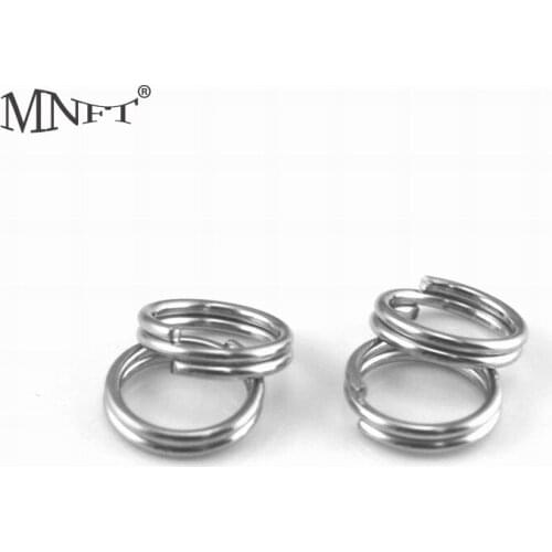 MNFT 100PCS Double Loop Split Rings Fishing Lure Stainless Steel Round Connectors Quick change Accessories
