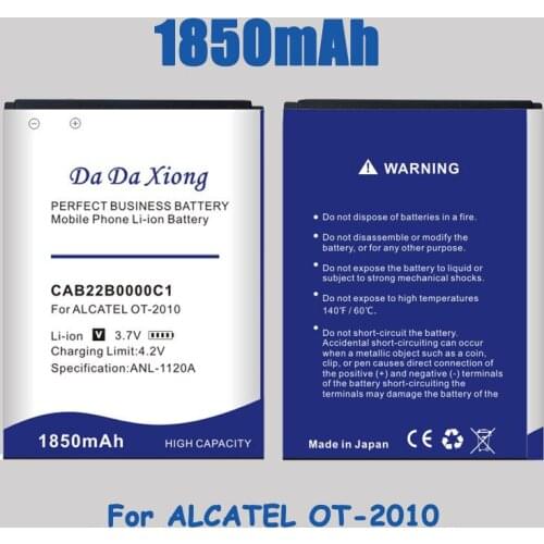 1850mAh CAB22B0000C1 CAB3010010C1 Battery For ALCATEL One Touch OT-2010 OT-2010D OT-2010X OT-356 665X 1010D,1030D,2012D