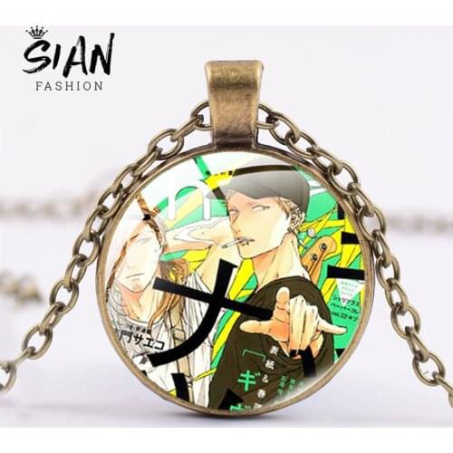 SIAN GIVEN Japan Anime Pendant For Girl Boy Fashion Cartoons Metal Round Pendants Man Women Fine Chain Jewelry Gift Hot Seller