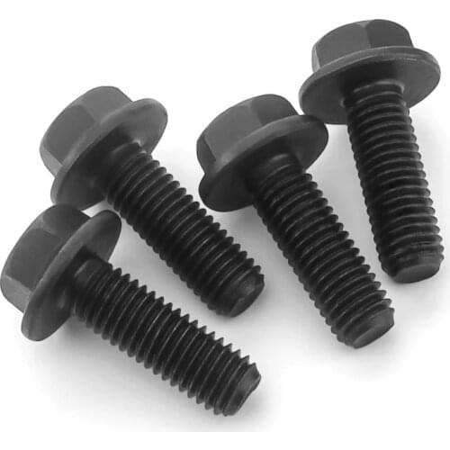 5PCS-M6*12/16/20...60 GB5789 10.9 Outer Six Angle Belt Gasket Flange Face Bolt