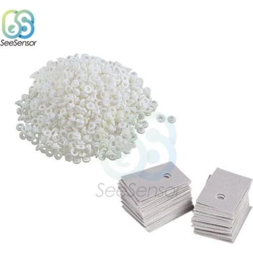 500Pcs 200Pcs 100Pcs TO-220 Insulation Tablets Insulation Washer Circle M3 Transistor Pads Bushing Plastic Pads Silicone
