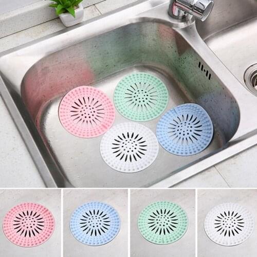 7Pcs Silicone Kitchen Anti-Clog Floor Drain Rust-proof Filter Sink Strainer Hair Trap Tool Bathroom Stopper Toliet Hair Catcher