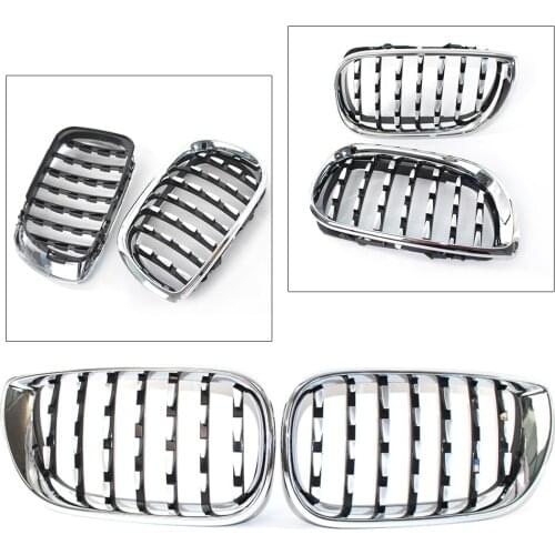 Diamond Style Front Grill Grille For BMW E46 4 Door 2002 2003 2004 2005 ABS Auto Car Accessories 2PCS