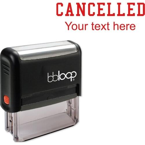 Bbloop Cancelled w/icon Style Font and Design Self-Ink