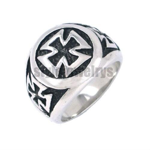 Free shipping! German Army Iron Cross Ring Stainless Steel Jewelry Masonic Motorcycle Biker Men Ring SWR0056