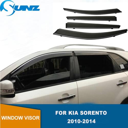 Side Window Deflectors For Kia Sorento 2010 2011 2012 2013 2014 Smoke Sun Rain Guard Wind shields Window Visor SUNZ