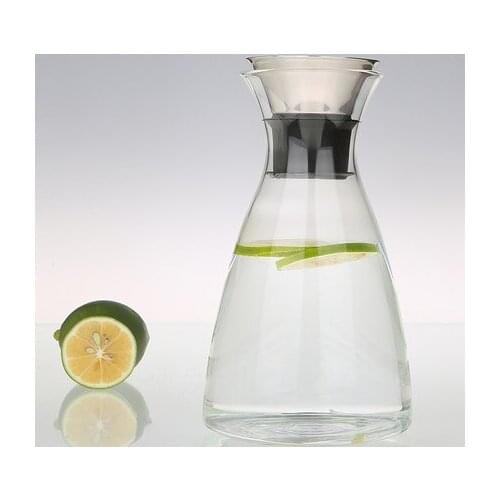 Large capacity cool water bottle cold kettle glass explosion-proof heat-resistant high temperature bar pot fruit juice pot