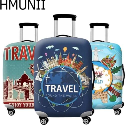 HMUNII Travel Accessories Elastic Luggage Dust Cover Travel Suitcase Protective Cover Luggage Case Apply to 18''-32'' Suitcase
