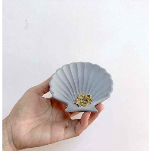 Shell Concrete Cement Molds Jewelry tray Molds for plaster Soap Holder tray mold for resin cement mold silicone Key Holder Mold