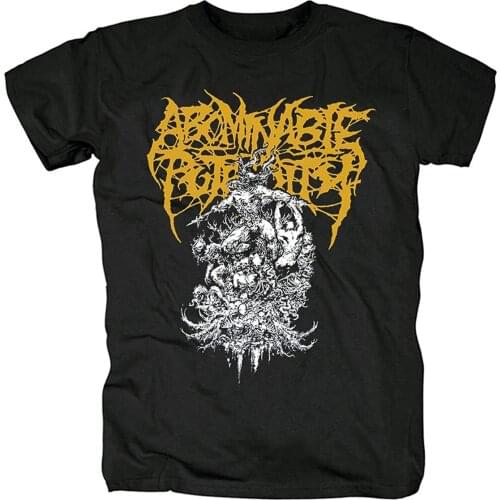 Mens TShirt Short Sleeve Shirt Abominable Putridity Rock Tee Women Hiphop Shirts(4)
