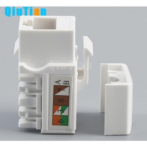 QT-8005-6 Six types of network module information network module computer module RJ45 module Keystone jack unblocked