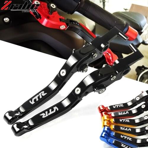 LOGO VTR For HONDA VTR 1000F VTR1000F / FIRESTORM 1997-1999 Motorcycle Accessories Folding Extendable Brake Clutch Levers