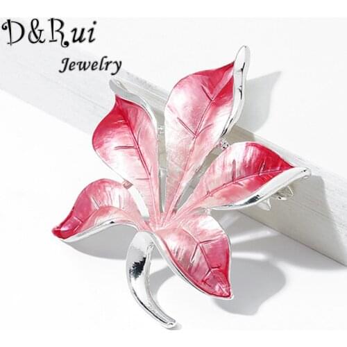 Trendy Maple Leaf Brooches Fashion Enamel Alloy Plant Pin Jewelry Luxury Weddings Brooch Pins Gifts Brooch for Women Party New