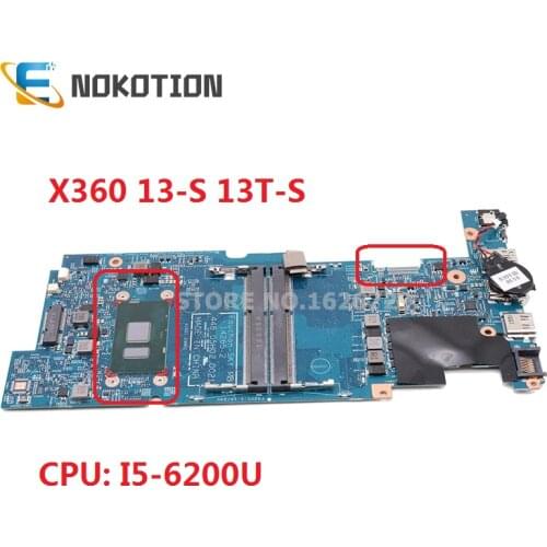 NOKOTION 849243-001 849243-601 For HP Pavilion X360 13-S 13T-S Laptop Motherboard 448.05H02.0021 SR2EY I5-6200U CPU DDR4