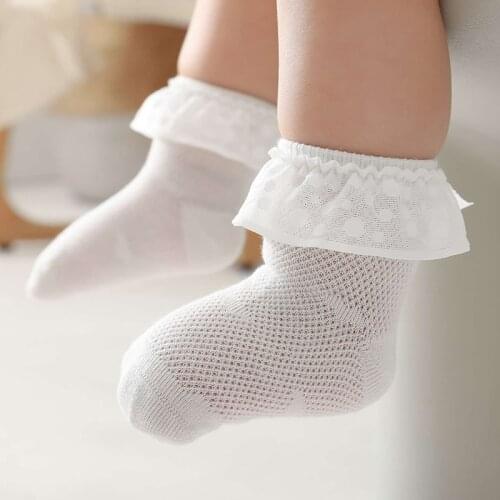 Newborn Infant Summer Short Lace Socks Kids Toddler Children Girls Thin Princess Mesh Cute Cotton Sock Baby Accessories Fashion