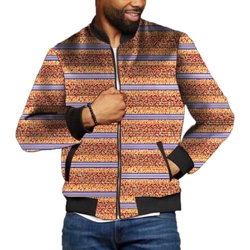 New arrivals 2020 African fashion mens jacket new arrivals dashiki print patchwork Ankara styles bomber jackets