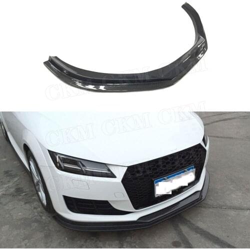 For Audi TT Carbon Fiber Front Lip spoiler For Audi TT TTS TTRS 2014-2017 BT Style Head Chin Shovel car bumper protector