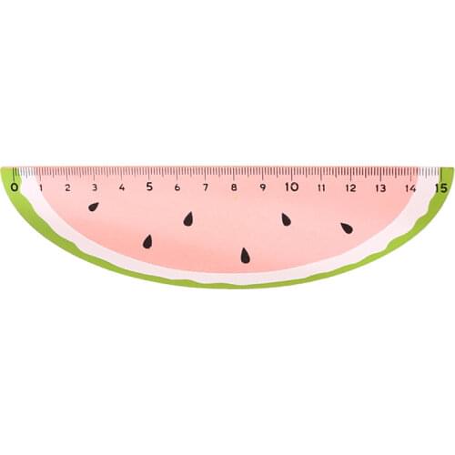 Plastic Fresh Fruit Ruler 15cm Drawing Ruler Straight Ruler Learning Measuring Tool for Student School Office Small Prize