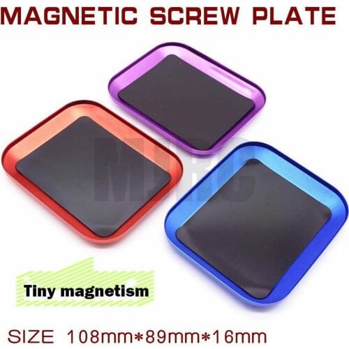 2PCS Electronics Repairing Hand Tool Plate Trays Aluminum Alloy Screw Tray with Magnetic for RC Model Phone Repair Model Screw