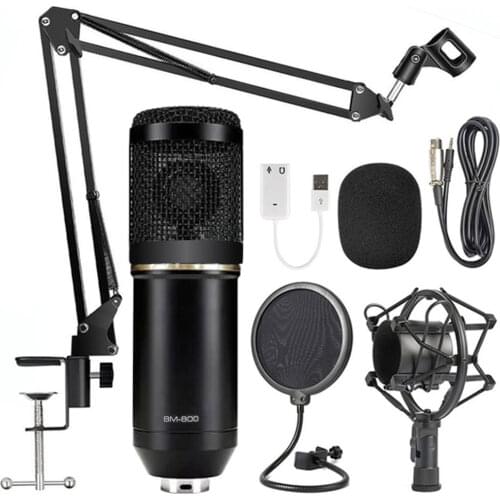 Brand New BM800 Studio Microphone Professional Microfone BM800 Condenser Sound Recording Microphone Kit For Computer