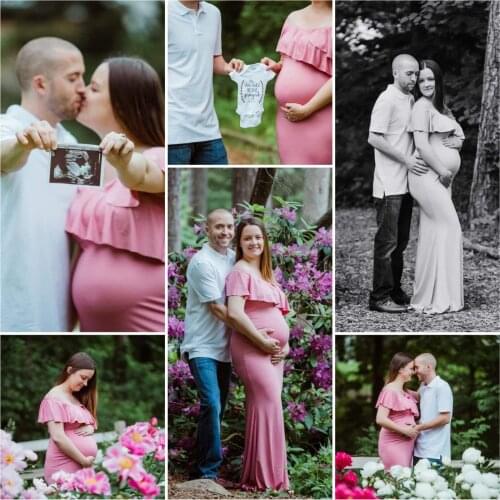 Maternity photography props maxi Pregnancy Clothes Lace Maternity Dress Fancy shooting photo summer pregnant dress