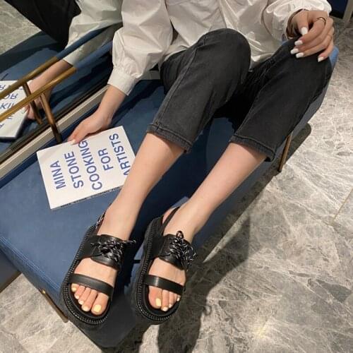 Gladiator sandals women femmes sandales cute sandals woman Gothic jelly shoes beach sandals punk shoes flat sandals woman LJB67