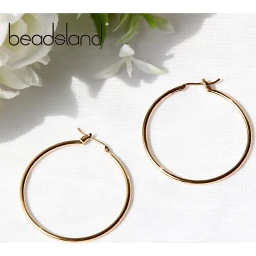 Beadsland Hoop Earrings Copper Plated With Bright Gold Fashion Classic For Woman Girl Party Festival Hot Sell Gift 40141