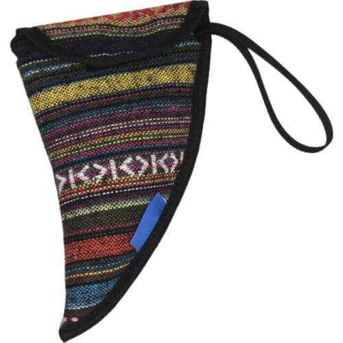 National Woodwind Waterproof Instrument Ocarina Cotton Carrying Bag Ethnic Style Durable Ox Horn Shape Bag