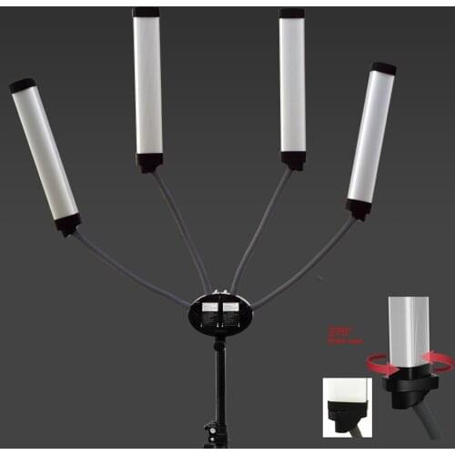 Led Lamp Bi-color Photo Studio Light with Tripod Yidoblo FX-800II Dimmable 3200-5500K Multi-angle Photograthy Lighting Video