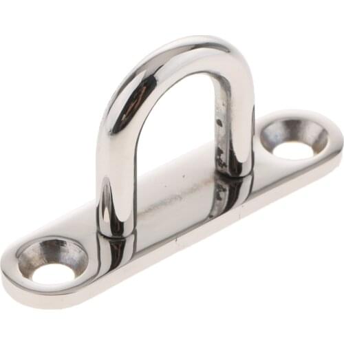 Heavy Duty Stainless Steel Oblong Plate Staple Ring Hook Loop U-shaped