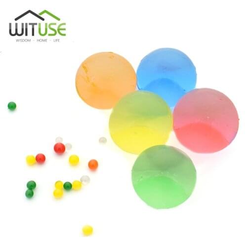WITUSE 100pcs/lot Large Hydrogel Pearl Shaped Big Water Beads 3-4cm Crystal Soil Mud Grow Ball Wedding Growing Bulbs Home Decor