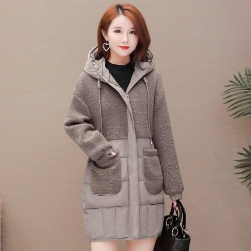 KMETRAM Winter Jacket Women Faux Lamb Fur Parka Women Clothes 2020 Vintage Long Coat Female Warm Parkas Manteau Femme HYX-SM901