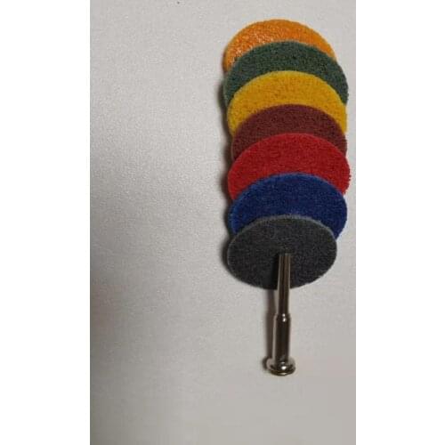 6pcs Abrasive Wheel Nylon Fiber Grinding Sanding Head +1pcs 3mm Shank Buffing Polishing Wheel Tools