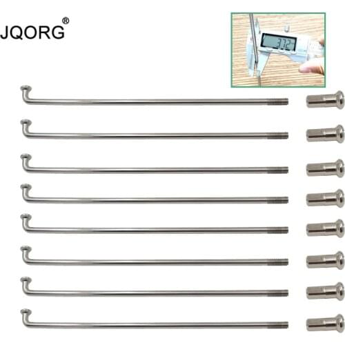 8G Diameter 3.7 mm 304 Stainless Steel Material Motorcycle Spokes J-bend Equal Diameter Cylinder Sliver Color Motocross Spokes