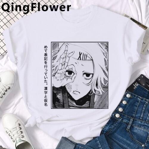 Anime Tokyo Ghoul Manga Kaneki Ken men white t shirt harajuku kawaii casual couple clothes harajuku t shirt white t shirt