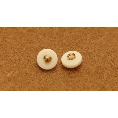Free shipping 50pcs/lot White knit shirt button clasp golden core DIY buttons 10mm