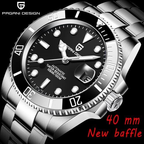 Top PAGANI DESIGN Brand Mens Automatic Mechanical Watch Stainless Steel Luxury Sapphire Clock Japan NH35 Explorer Fashion Watch