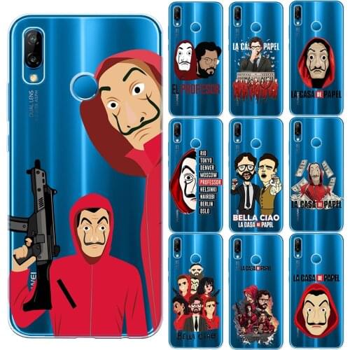 Spain TV LA CASA DE PAPEL Soft Silicone Case For Huawei P40 Lite E P10 P20 P30 Lite Pro P8 Lite Y9 2018 2019 Phone TPU Cover