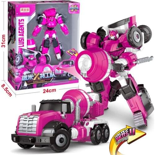 MiniForce Transformation Action Figure Toys Agent Toys X Volt Semey Air Force Season 2 Kids Toys For Boys Gifts Pink Color