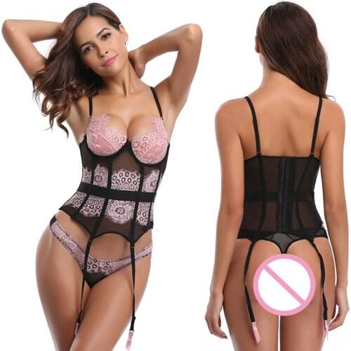 4XL Erotic Corset Women Gothic Pink Body Slimming Sexy Lingerie Burlesque Korset Erotic Trsnaparent Push Up Bustier Corset