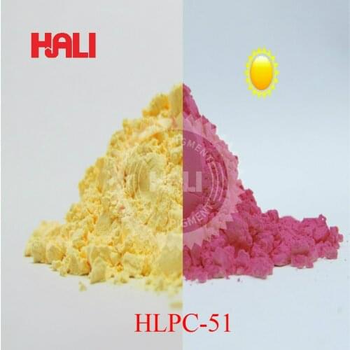 Double color photochromic pigment,solar active pigment,color:yellow to red,item:HLPC-51,1lot=50gram,free