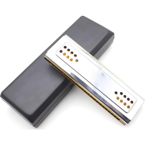 Swan 2-in-1 Dual-sided Tremolo Harmonica Mouth Organ Dural Key of C&G 24 Double Holes Reed harmonica Musical instrument Music