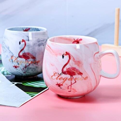 Flamingo Coffee Mugs Ceramic Mug Travel Cup Cute Cat Foo