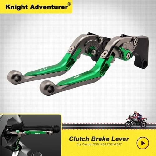 Laser LOGO GSX For SUZUKI GSX1400 GSX 1400 2001-2007 Motorycle Accessories Folding Extendable Brake Clutch Levers