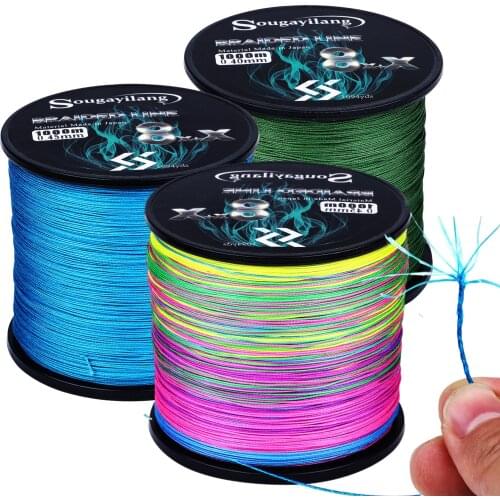 Sougayilang 9 Strands Strong PE Fishing Line 300M 500M 1000M Abrasion Resistance Multifilament Durable Carp Fishing Line Pesca