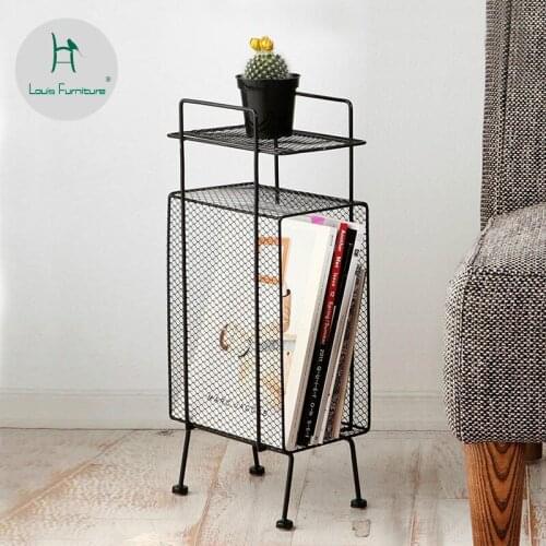 Louis Fashion Bookcases Modern Simple Magazine Bookshelf Corner of Living Room Storage Small Apartment