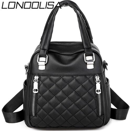 Fashion Women Back Pack High Quality Leather Shoulder Bags Women 2021 Multifunctional Small Backpacks for School Teenagers Girls