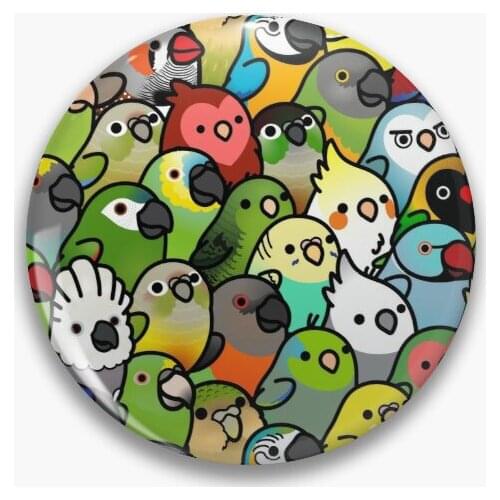 Everybirdy Pattern Soft Button Pin Fashion Metal Lapel Pin Hat Decor Cute Creative Lover Funny Gift Clothes Collar Badge Brooch